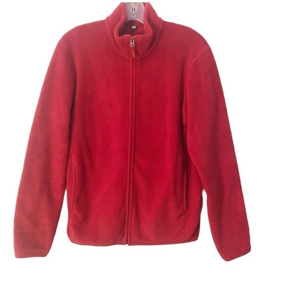 UNIQLO JACKET Red Fleece Jacket - Picture 1 of 5